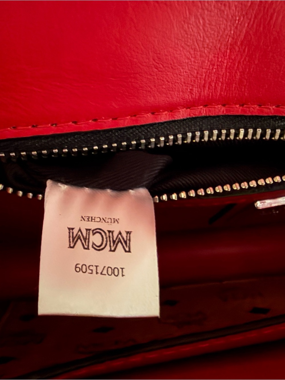 MCM Black Leather Studded with Swarovski Crystals Crossbody with Silver Chain - Picture 13 of 16